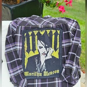 Marilyn Manson Band Tee Flannel